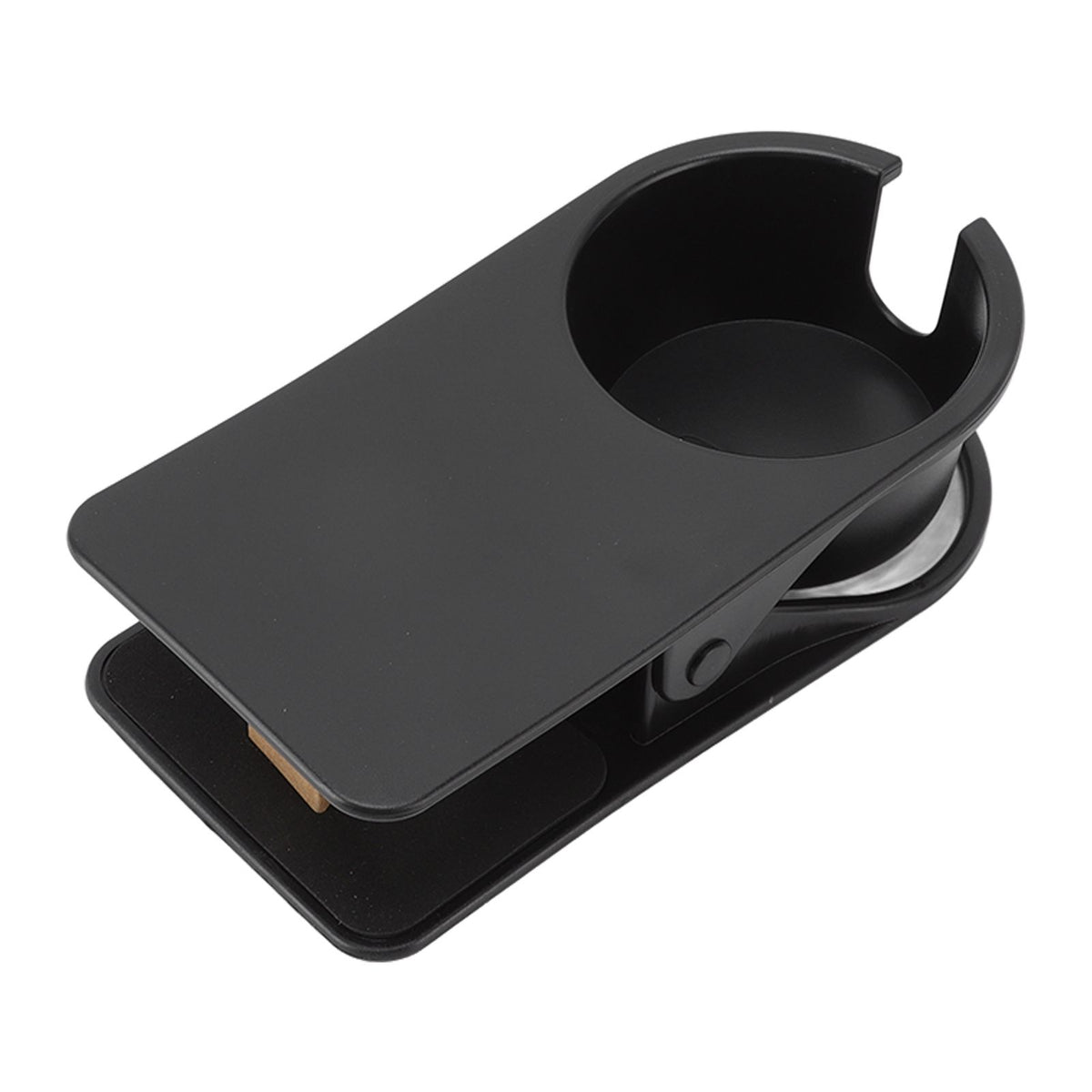 Cup Holder Clip Desk Side Glass Mug Bottle Clamp Stand Plastic for Home Office Storage Black