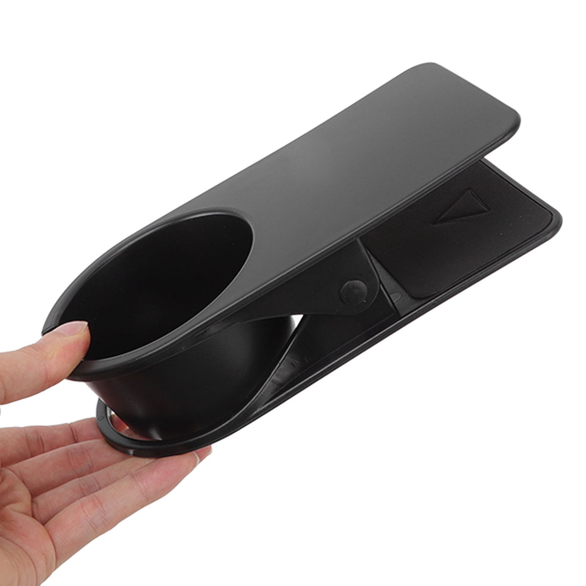 Cup Holder Clip Desk Side Glass Mug Bottle Clamp Stand Plastic for Home Office Storage Black