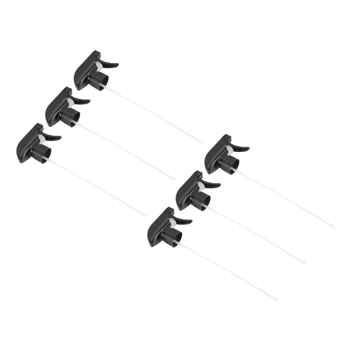 6Pcs Spray Bottle Replacement Nozzle Reusable Mist Stream Spray Tops Supplies Black 28mm