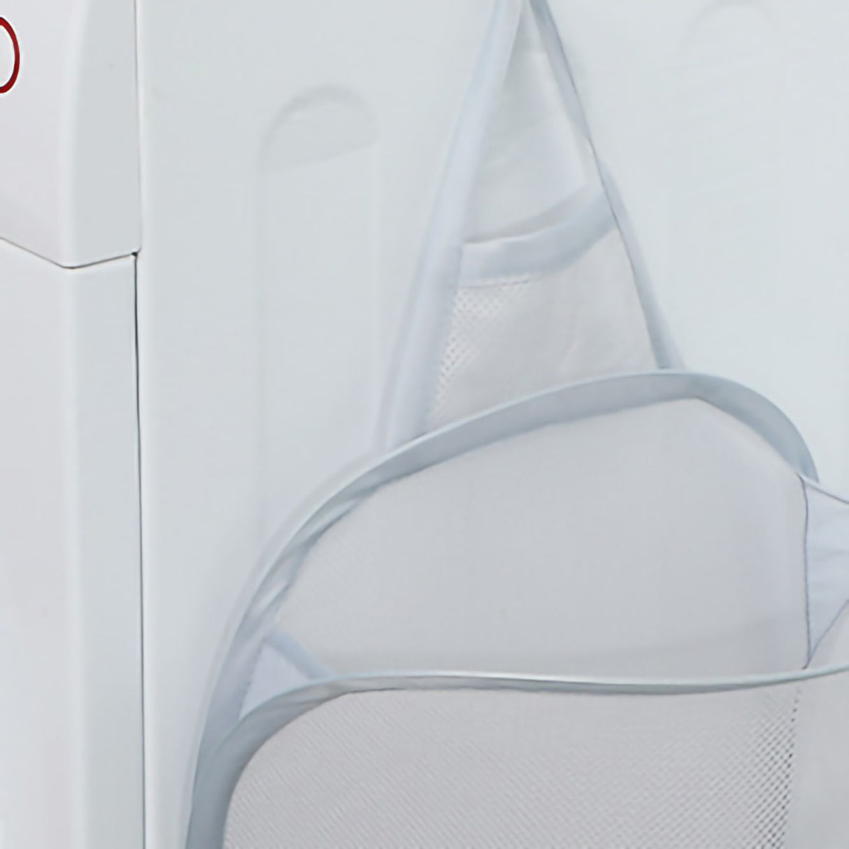 Collapsible Laundry Bag Foldable Laundry Hamper Large Laundry Basket Mesh Wall Mounted for Bathroom with Hook Grey Mesh
