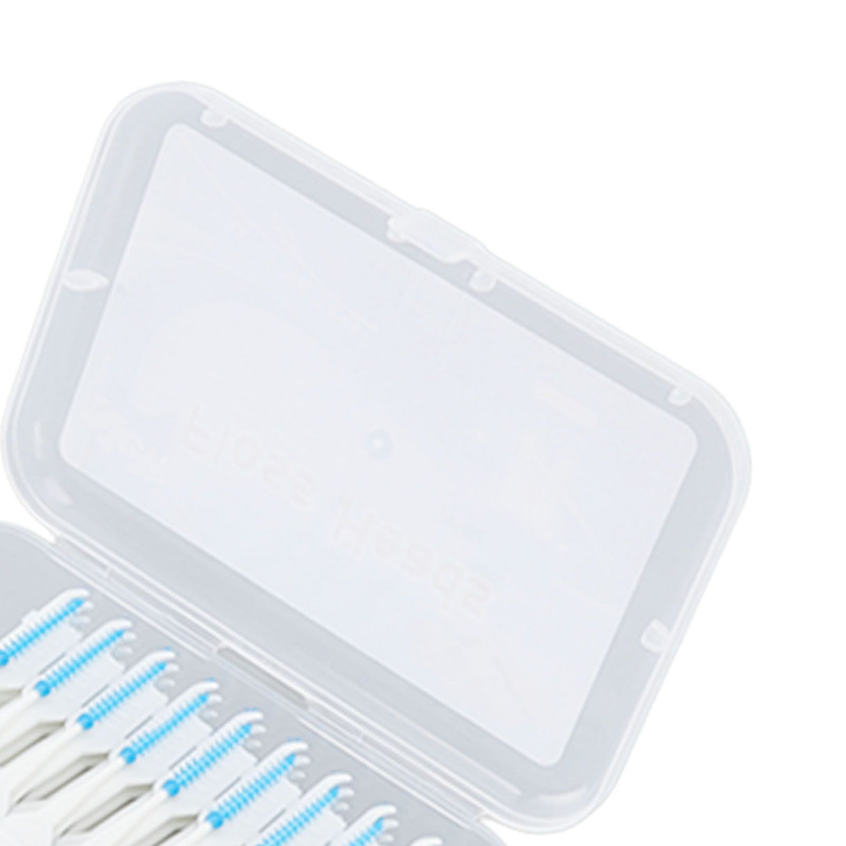 Interdental Brush Disposable Soft Silicone Head Portable Floss Toothpick Brush with Case for Oral Care 200pcs Blue