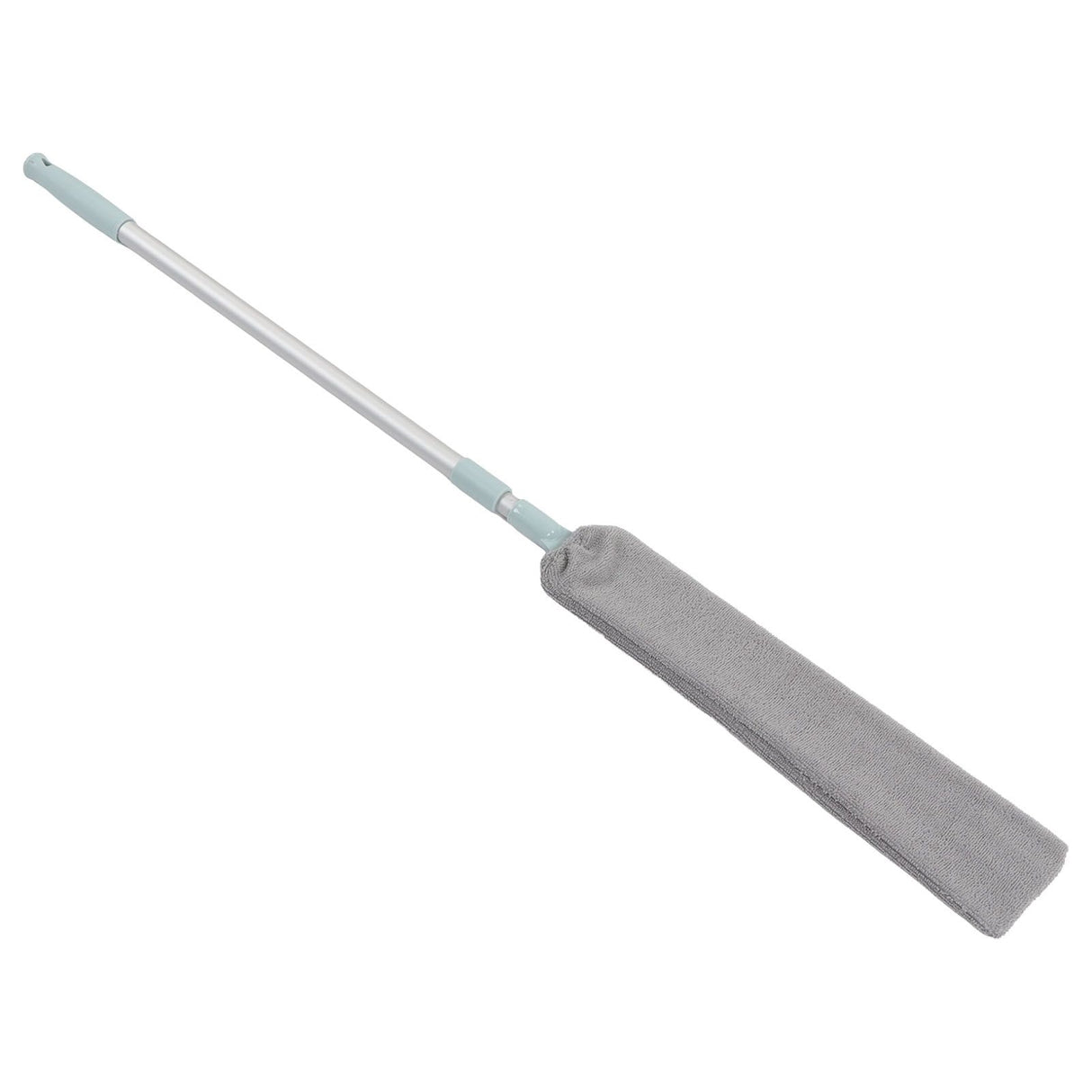 Dust Brush Aluminum Rod Long Handle 55in Extendable Elastic Opening Washable Long Flat Outline Microfiber Hand Duster