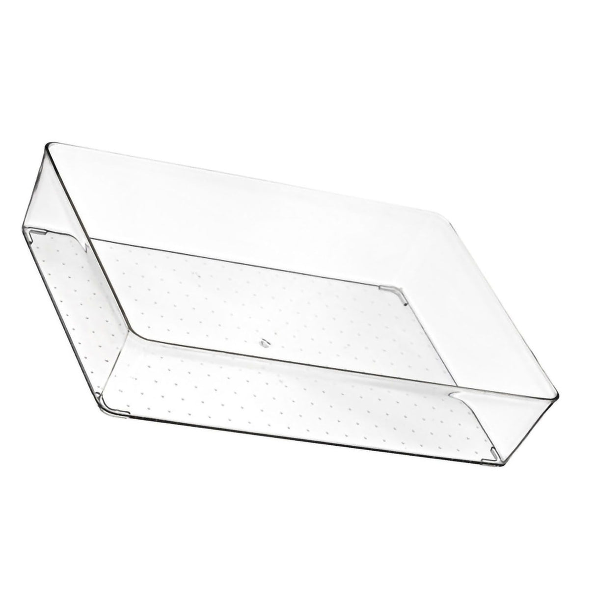 Drawer Storage Trays Durable Transparent Plastic Drawer Storage Divid Box for Kitchen Large Square Box