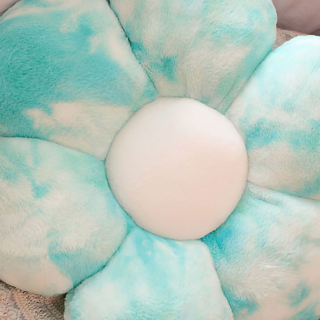Flower Plush Pillow Soft Comfortable Colorful Flower Cushion Plush Pillow Home Sofa Flower Pillow Birthday Gift Blue 50cm 0.45Kg