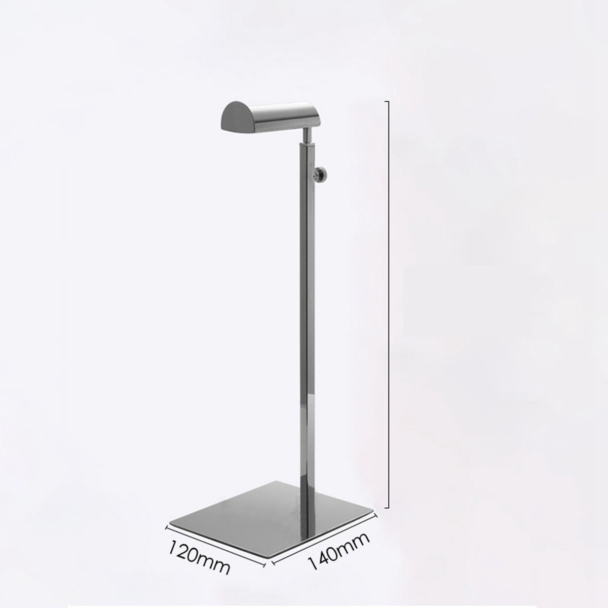 Handbag Display Stand Stainless Steel Height Adjustable Single Hook Purse Metal Holder Stand Type 1