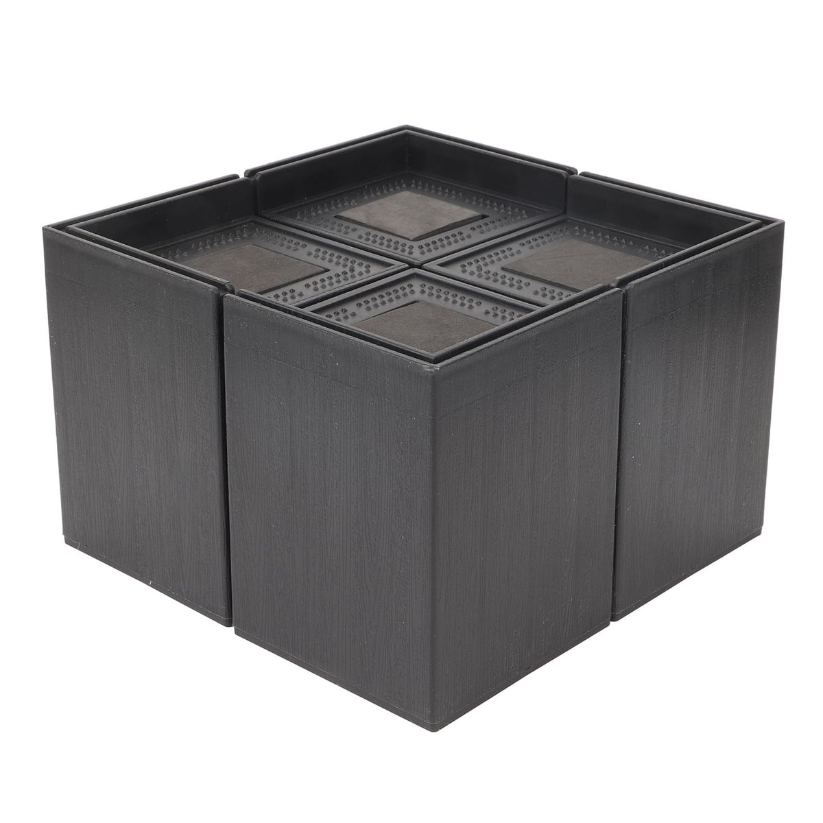 4PCS Sofa Risers Square 4in Porose Bed Lifts Furniture Risers for Fixing Small Pointy Feet Black