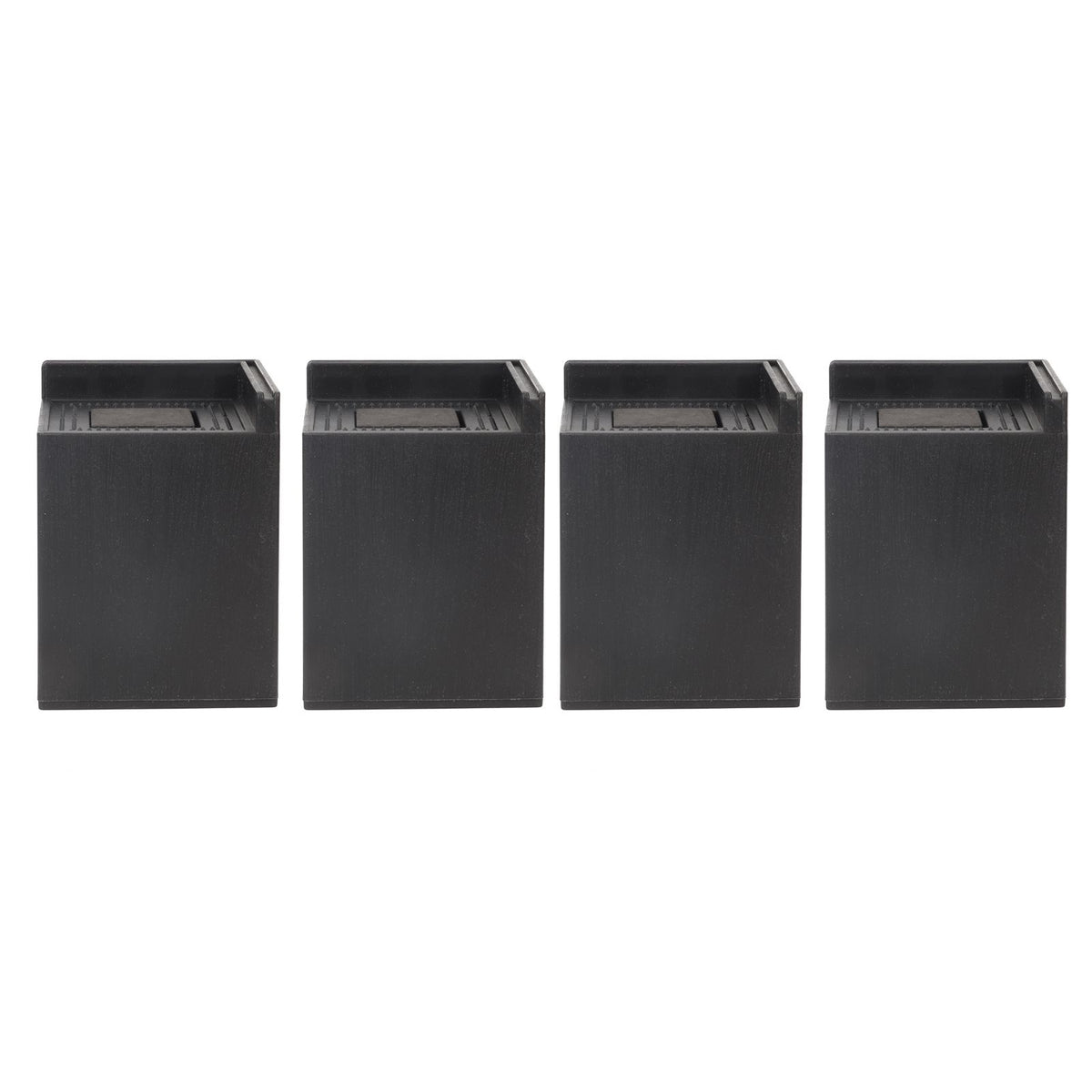 4PCS Sofa Risers Square 4in Porose Bed Lifts Furniture Risers for Fixing Small Pointy Feet Black