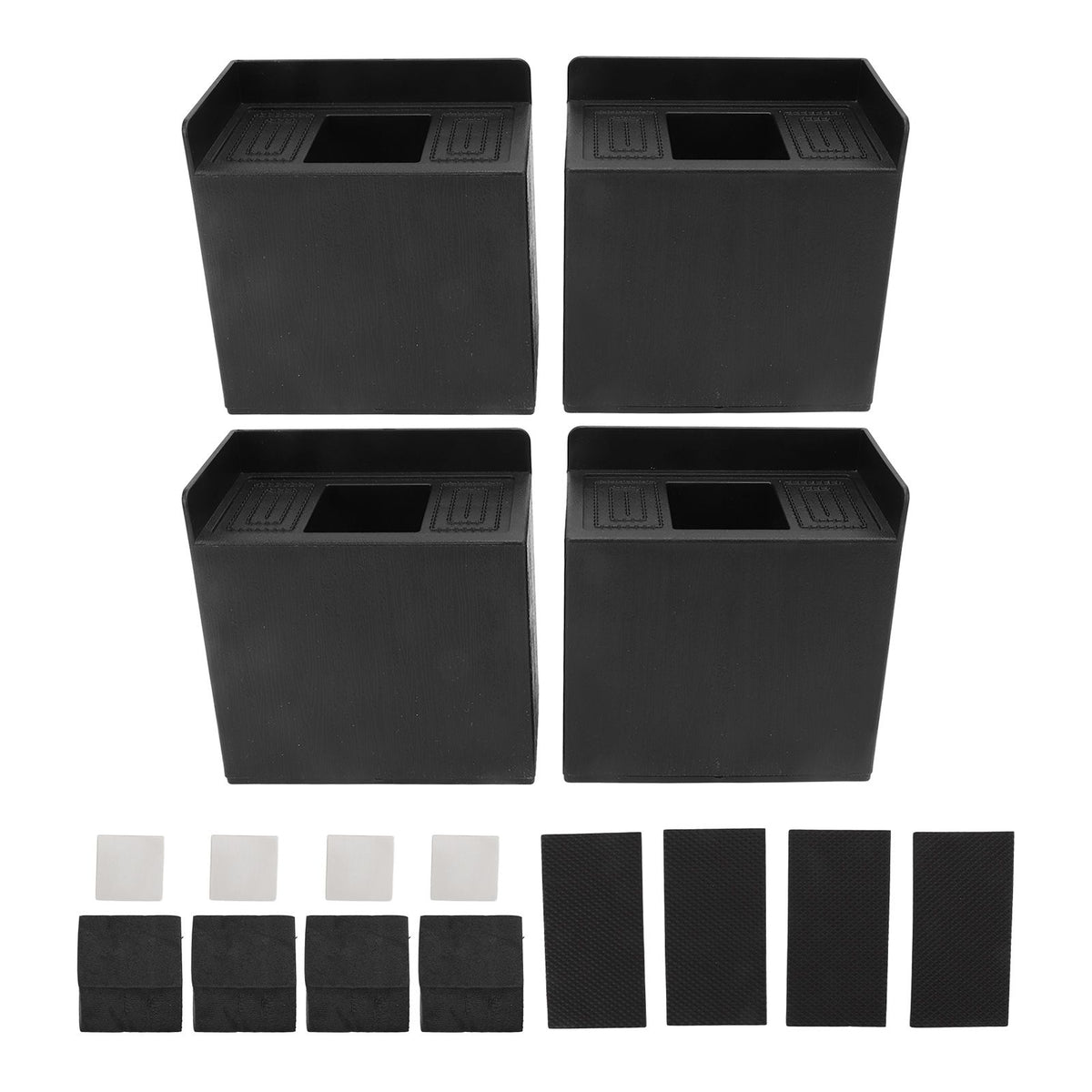 4 PCS 4in L Shaped Anti Vibration Pads Rectangular Non Slip Foot Pad Bed Risers for Washing Machine Sofa Furniture