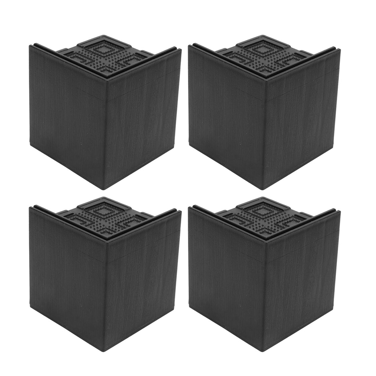 4Pcs Furniture Risers Plastic EVA Square 3in Support Up to 2200LBS for Washing Machine Bed Couch Table Sofa