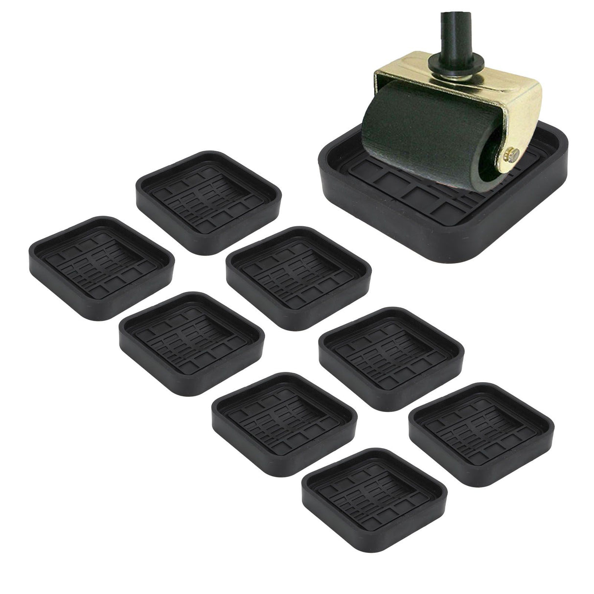 8pcs Wheel Stoppers Rubber Universal Scratch Proof Bed Sofa Caster Cups for Furniture