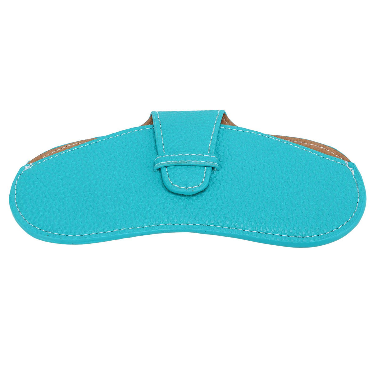 Leather Sunglasses Case Portable PU Leather Eyeglass Case Leather Wear Resistant Simple Eyeglass Case for Sunglasses Blue