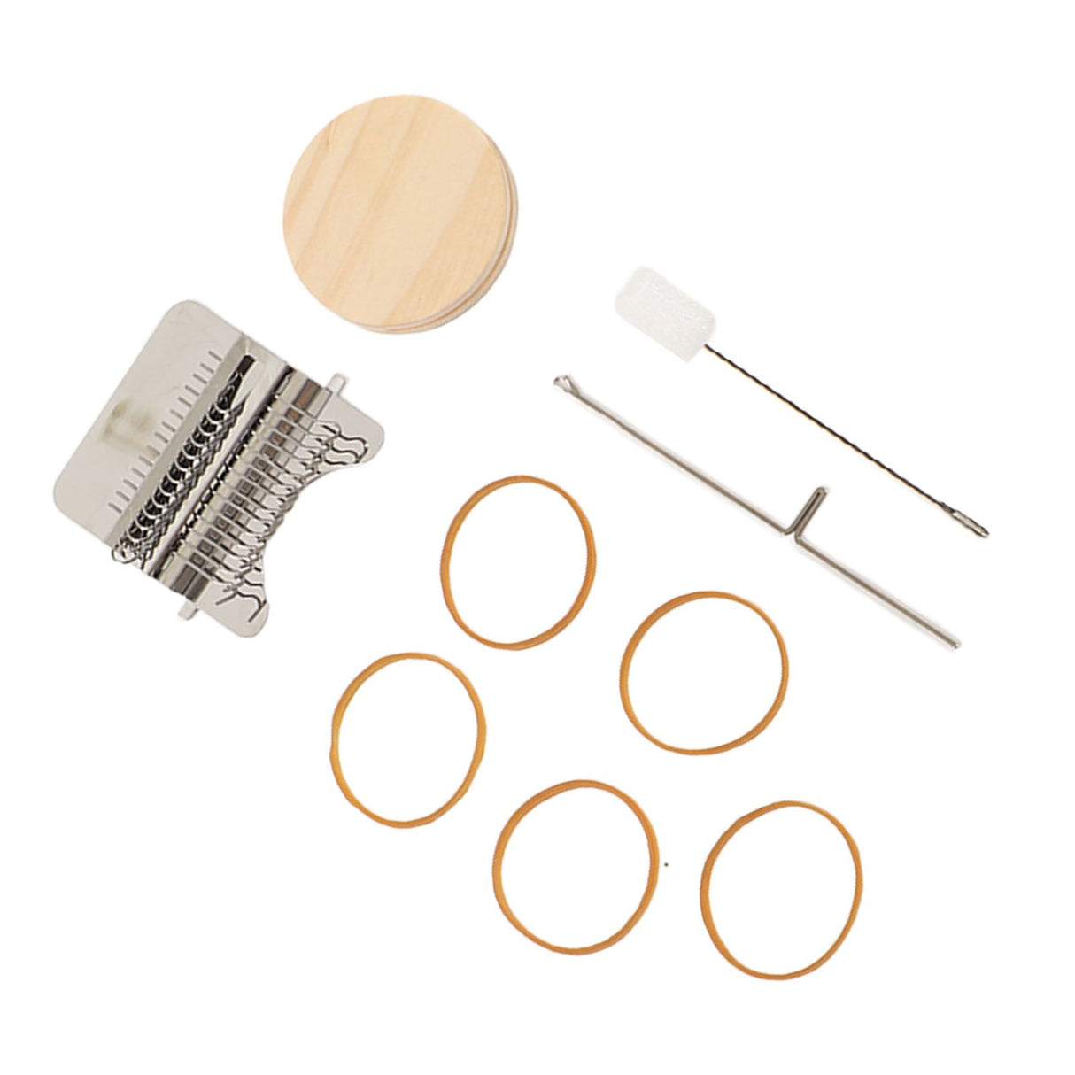 Small Weaving Loom Stainless Steel Pine Household Stitching Mending Tool for Clothes Socks