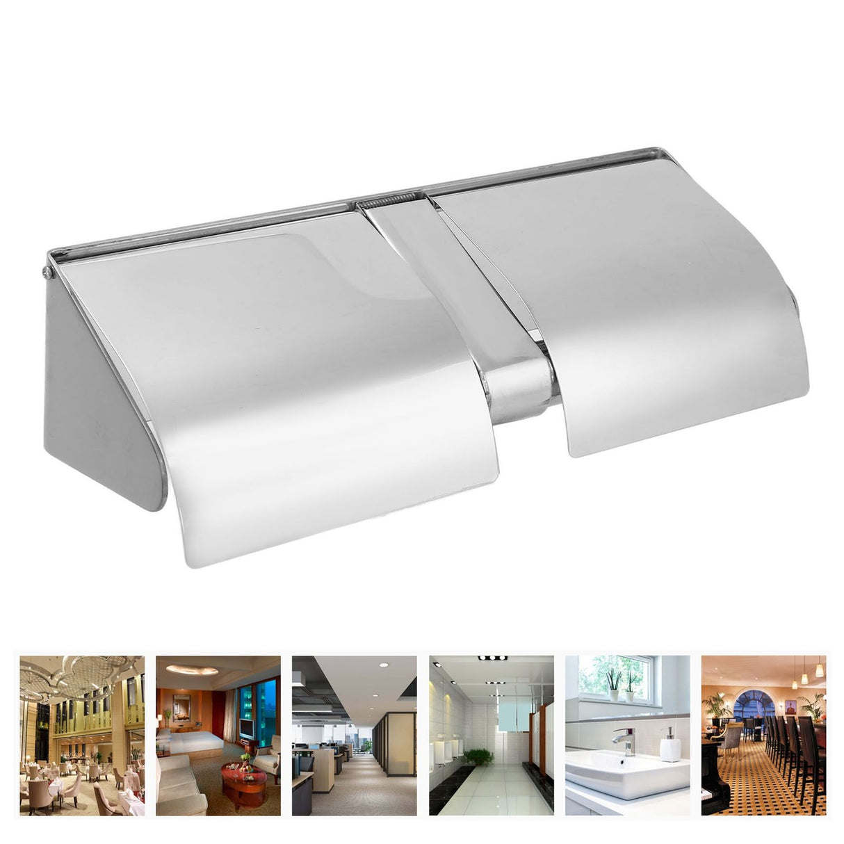 Toilet Paper Holder 304 Stainless Steel Wall Mounted With Lock and Cover Waterproof Bathroom Roll Tissue Holder