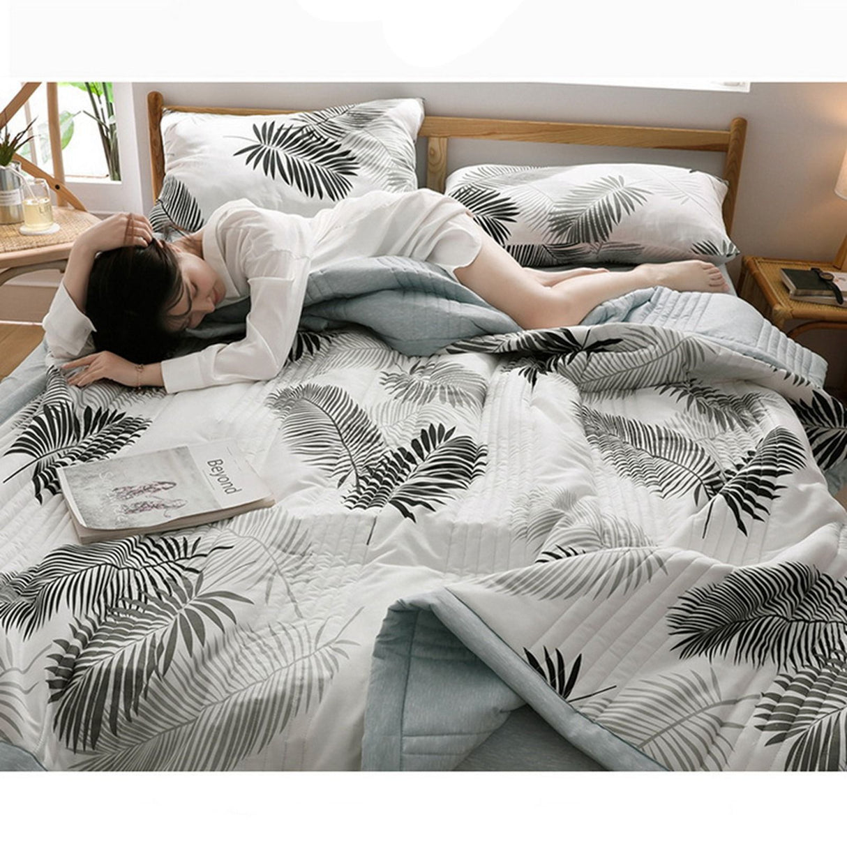 Air Conditioner Quilt Washable Cotton Lightweight Quilt Summer Comforter for Children Adult Type 1 150x200cm