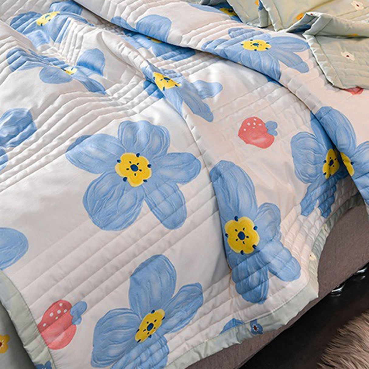 Air Conditioner Quilt Washable Cotton Lightweight Quilt Summer Comforter for Children Adult Type 4 200x230cm