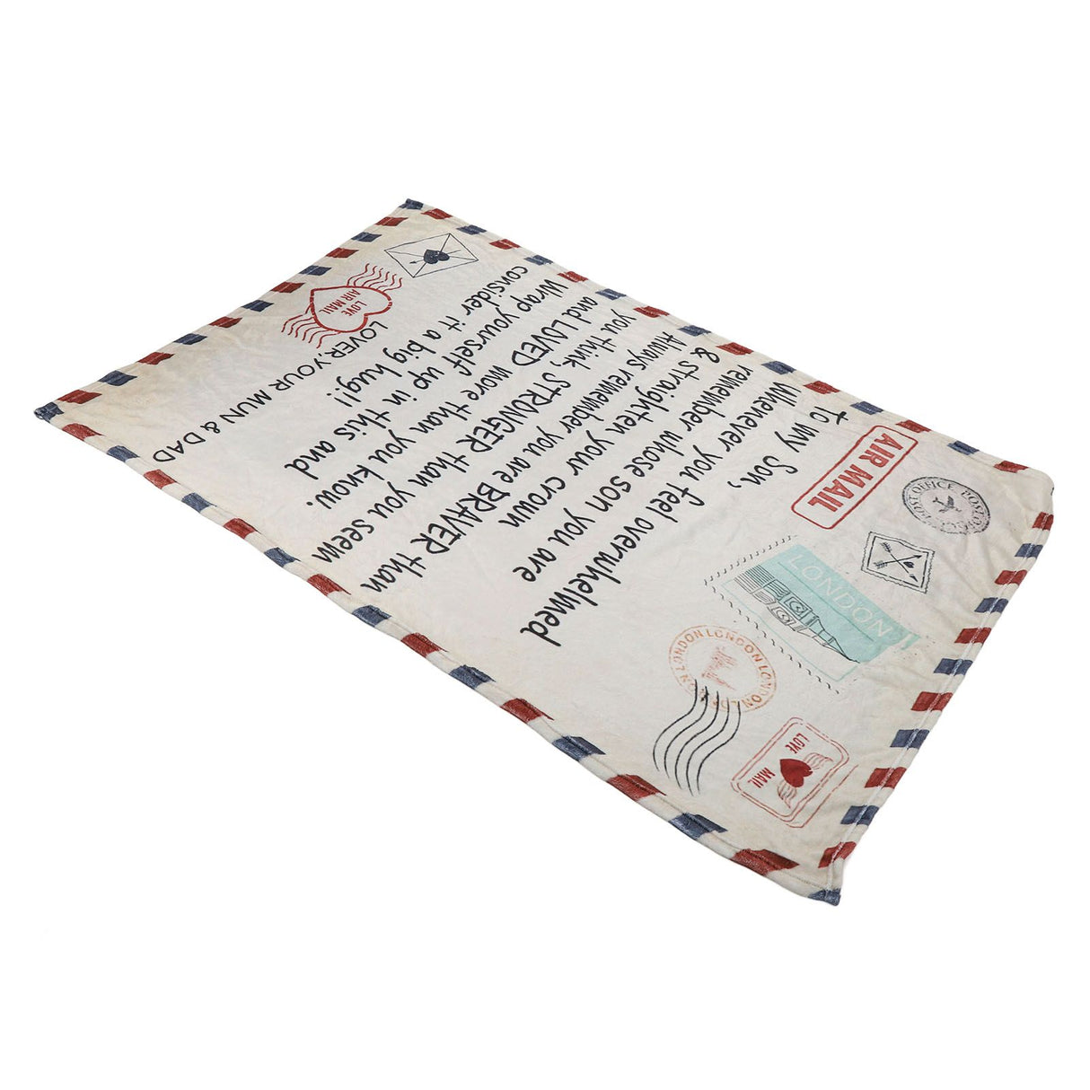 to My Son Blanket Double Sided Soft Skin Friendly Keep Warm Letter Blanket Expressing Love Air Conditioning Blanket C20220119 1 150x220cm