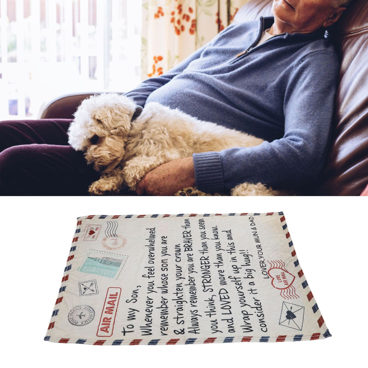 to My Son Blanket Double Sided Soft Skin Friendly Keep Warm Letter Blanket Expressing Love Air Conditioning Blanket C20220119 1 150x220cm