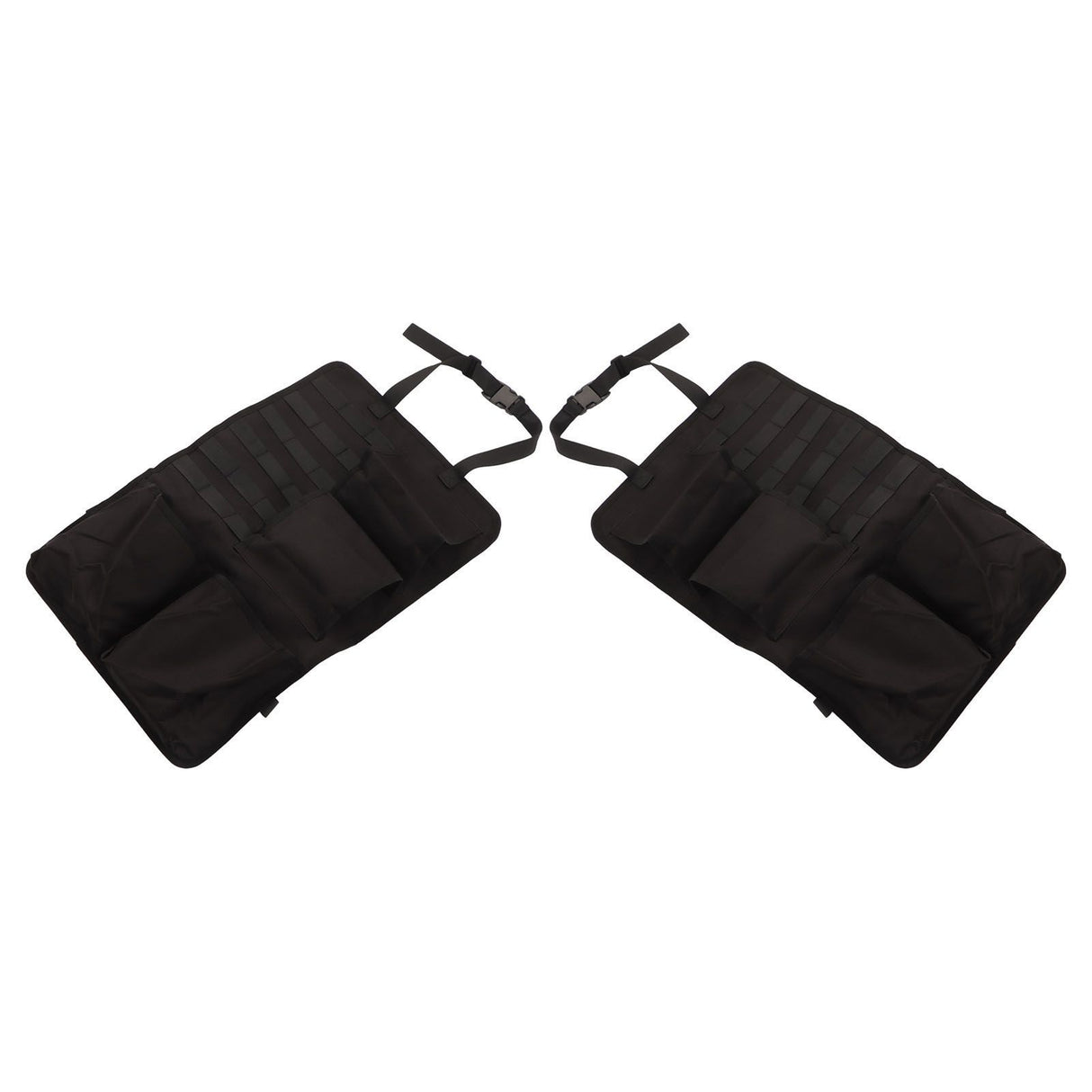 2PCS Auto Seat Organizer Oxford Cloth Waterproof Easy Cleaning Odor Free Backseat Car Organizer Black
