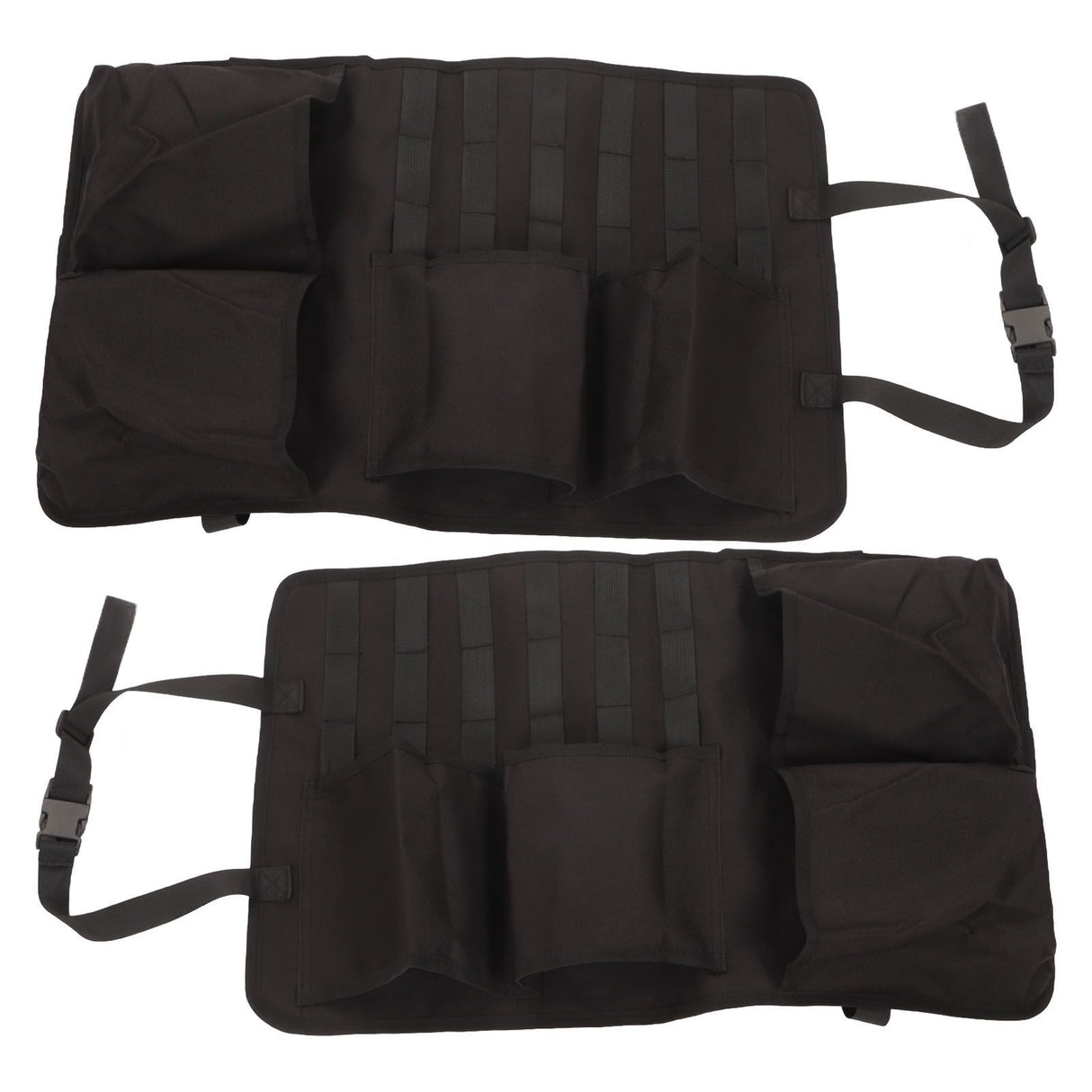 2PCS Auto Seat Organizer Oxford Cloth Waterproof Easy Cleaning Odor Free Backseat Car Organizer Black