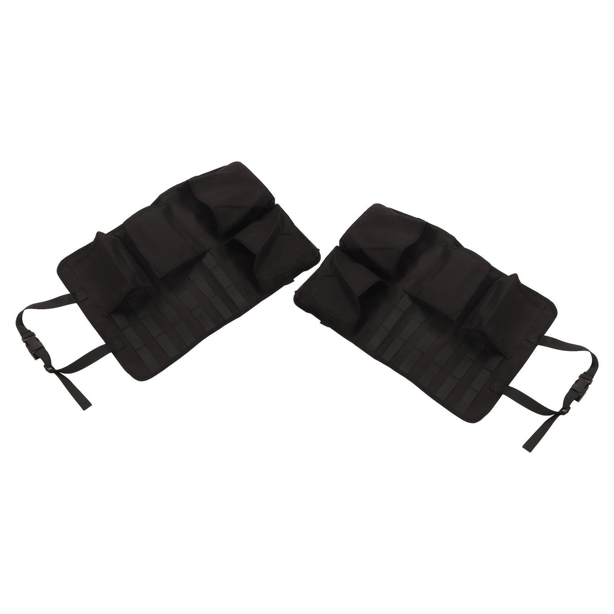 2PCS Auto Seat Organizer Oxford Cloth Waterproof Easy Cleaning Odor Free Backseat Car Organizer Black