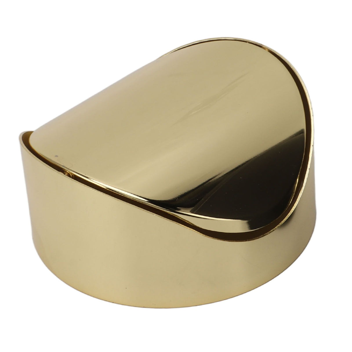 Desktop Trash Can Stainless Steel Household Mini Trash Basket Clamshell Paper Basket with Gold Lid