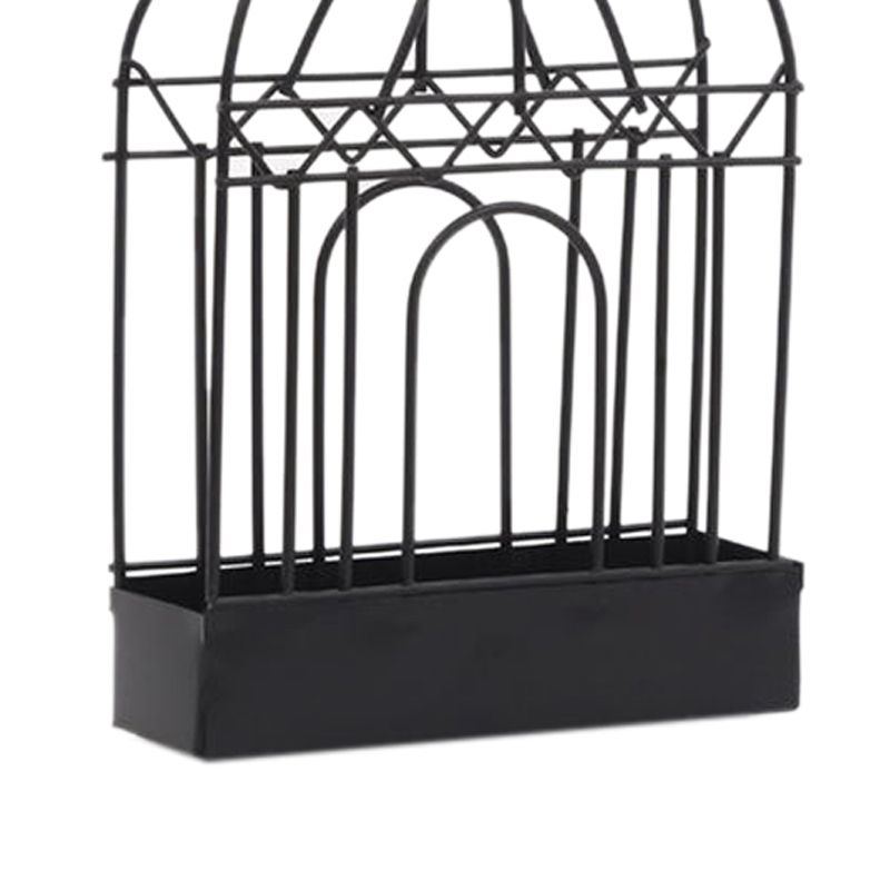 Metal Incense Repellent Holder Suspendable Modern Iron Safe Sandalwood Holder Rack for Home Bedroom Living Room Black
