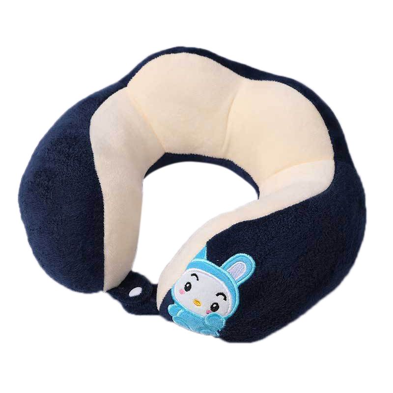 U Shaped Neck Pillow Portable Cute Head Pillow for Office Nap Travel Car Sleeping Double Embroidery Rabbit