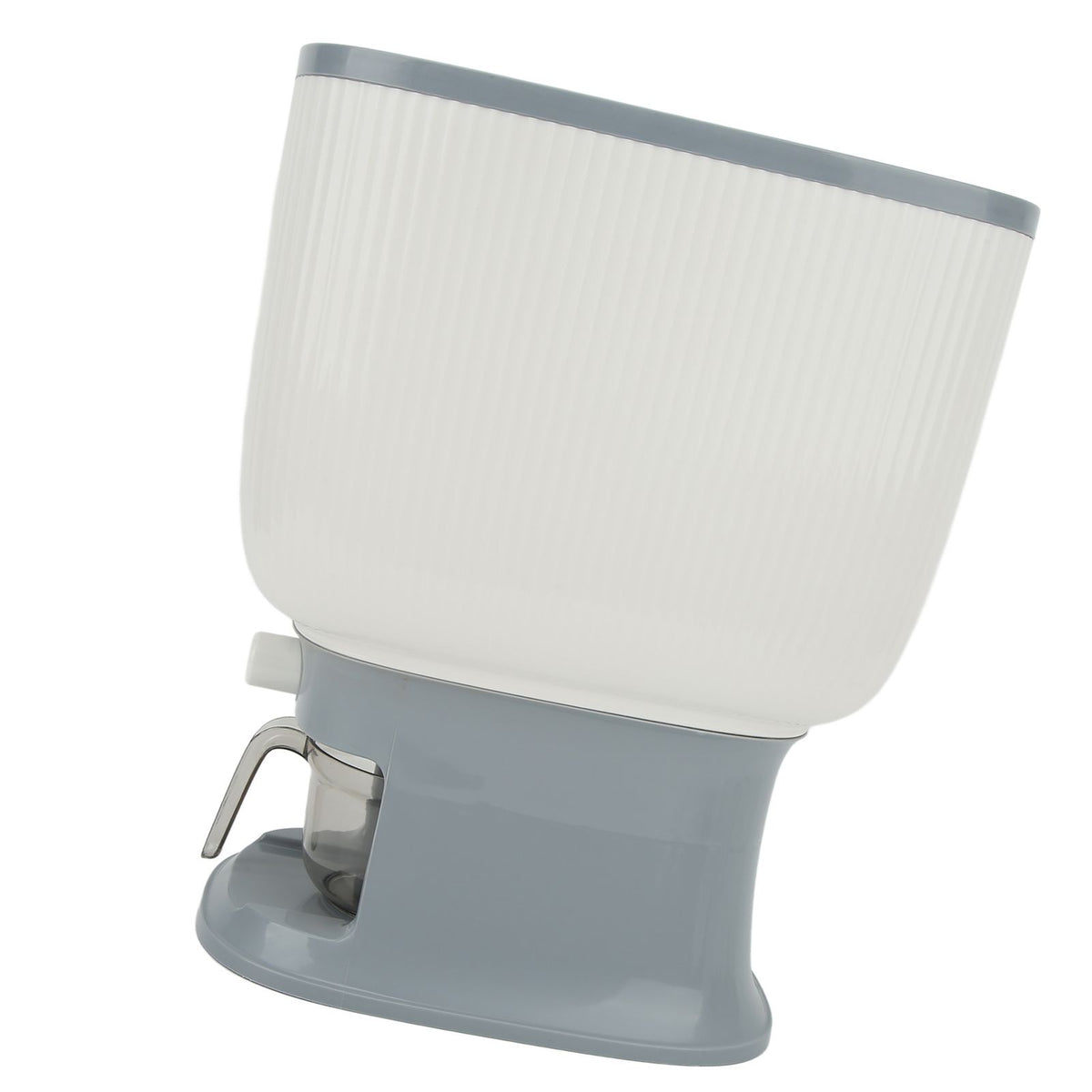 Household Rice Dispenser Large Capacity Automatic Rebound Food Grain Storage Container with Cup Grey