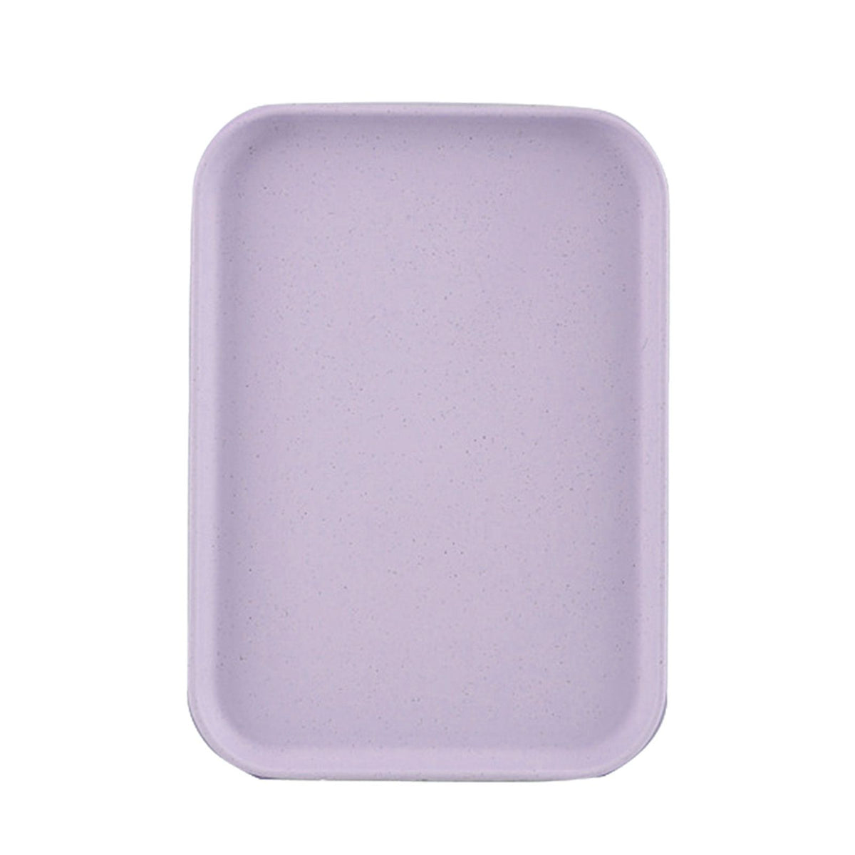 Kitchen Serving Tray Wheat Straw Rectangular Nordic Style Cupcake Fruit Snack Tea Tray for Home Office Restaurant Purple M (Size: Approx. 31x22.5cm / 12.2x8.9in)