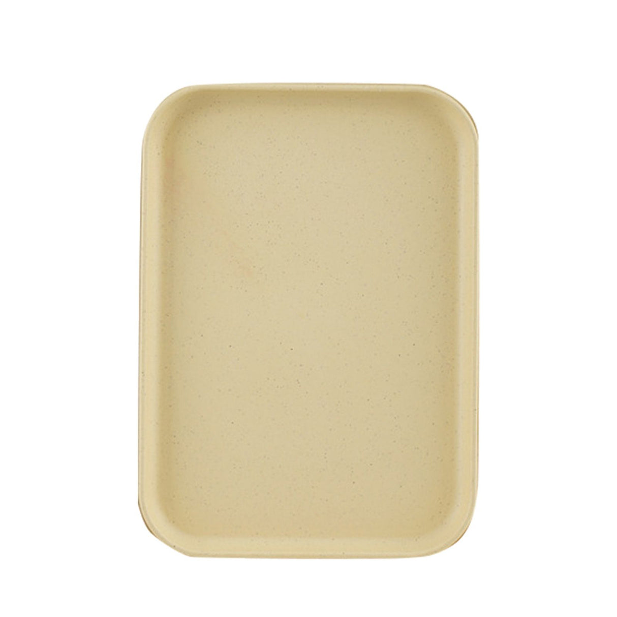 Kitchen Serving Tray Wheat Straw Rectangular Nordic Style Cupcake Fruit Snack Tea Tray for Home Office Restaurant Yellow L (Approx. 38x27cm / 15.0x10.6in)