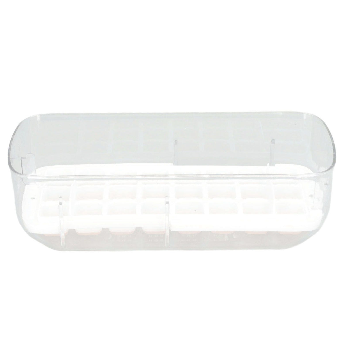 Silicone Ice Cube Mold BPA Free Square Ice Tray Storage Box with Lid for Household Pink