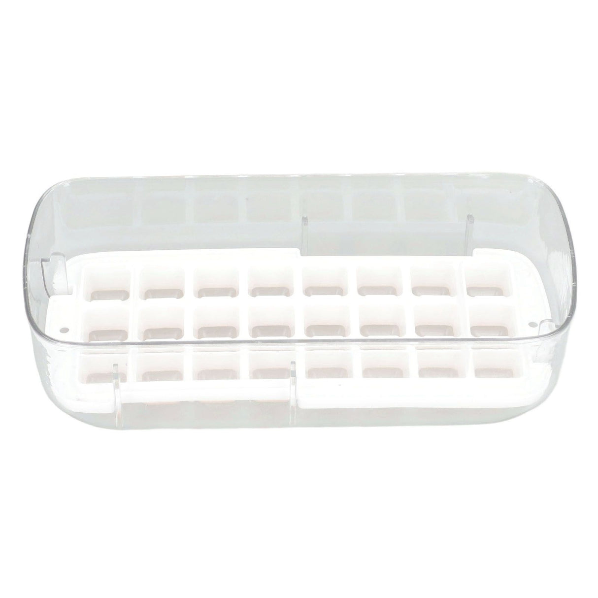 Silicone Ice Cube Mold BPA Free Square Ice Tray Storage Box with Lid for Household Pink