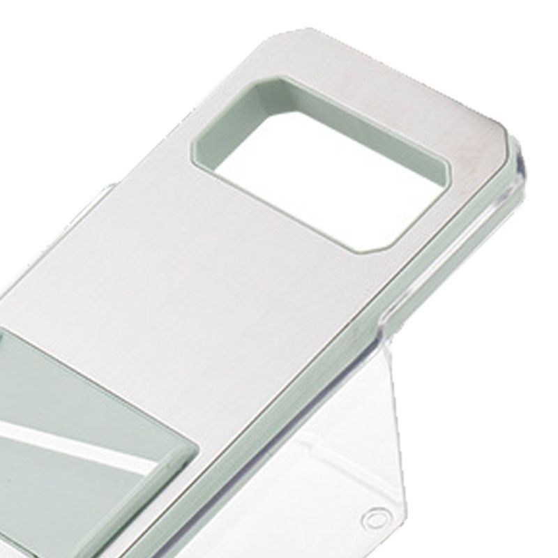 Multifunctional Vegetable Cutter Stainless Steel Household Manual Vegetable Chopper for Kitchen Mint Green, 6 Blades (Hand Protector, Storage Box)