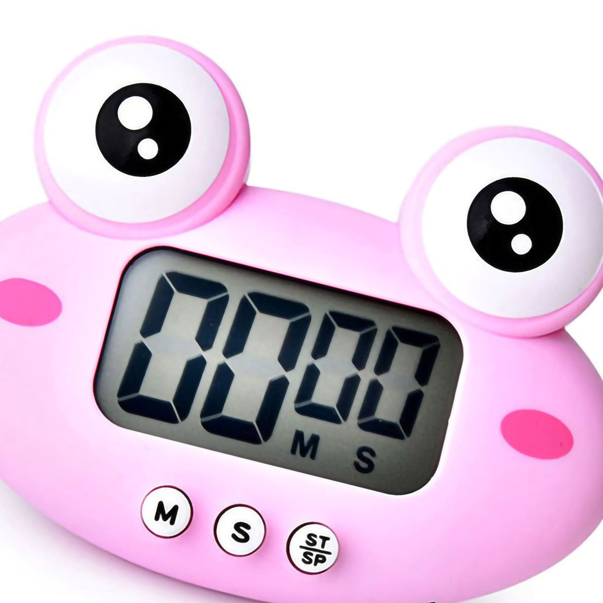 Animal Timer Student Magnetic Digital Digital 100 Minutes Timing Countdown Timer With Battery for Kitchen Princess Pink Frog