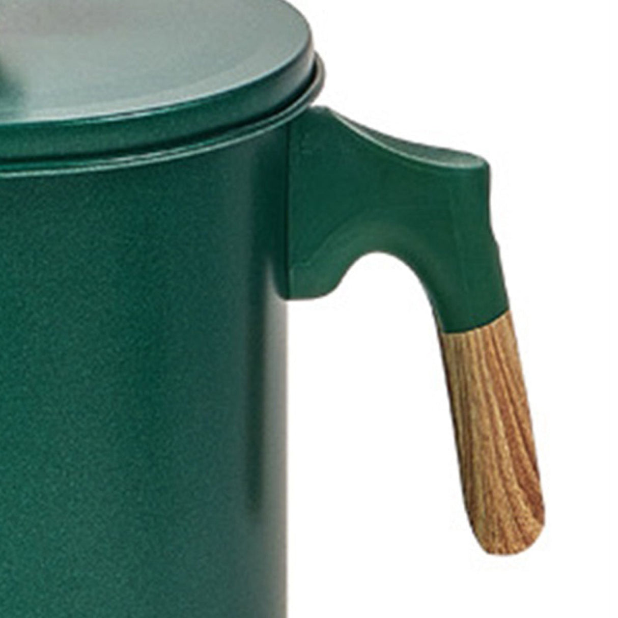 Oil Strainer Pot 1.4L Wood Grain Easy Operation No Rust Oil Storage Supplies Filter for Home Canteen Dark Green