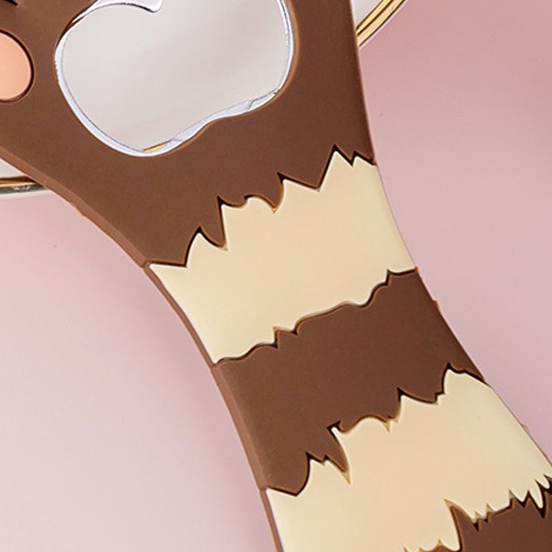 Cat Paw Bottle Opener Multifunctional Cute Cartoon Vibrant Colors Magnet Silicone Bottle Opener with Fridge Magnet for Home Horizontal Stripes Brown