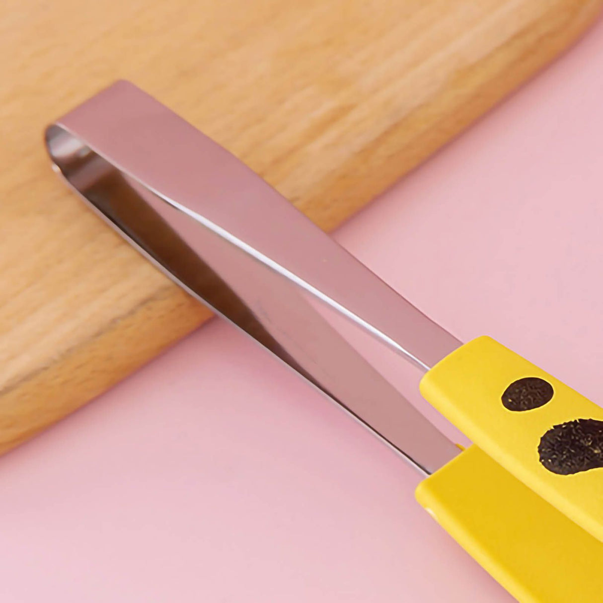 Kitchen Cooking Tong Cute Cat Paw Shape Stainless Steel Small Salad Barbecue Food Tong Yellow M