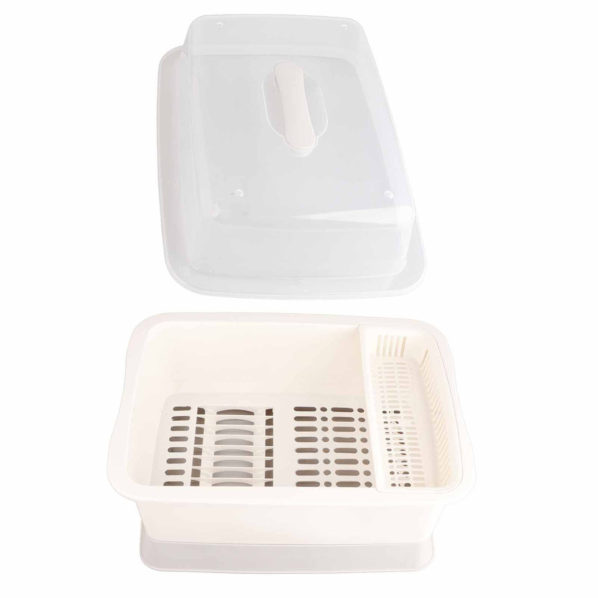 Dish Drainer Minimalist Dustproof Space Saving Dish Drying Bowl with Lid for Home Kitchen M