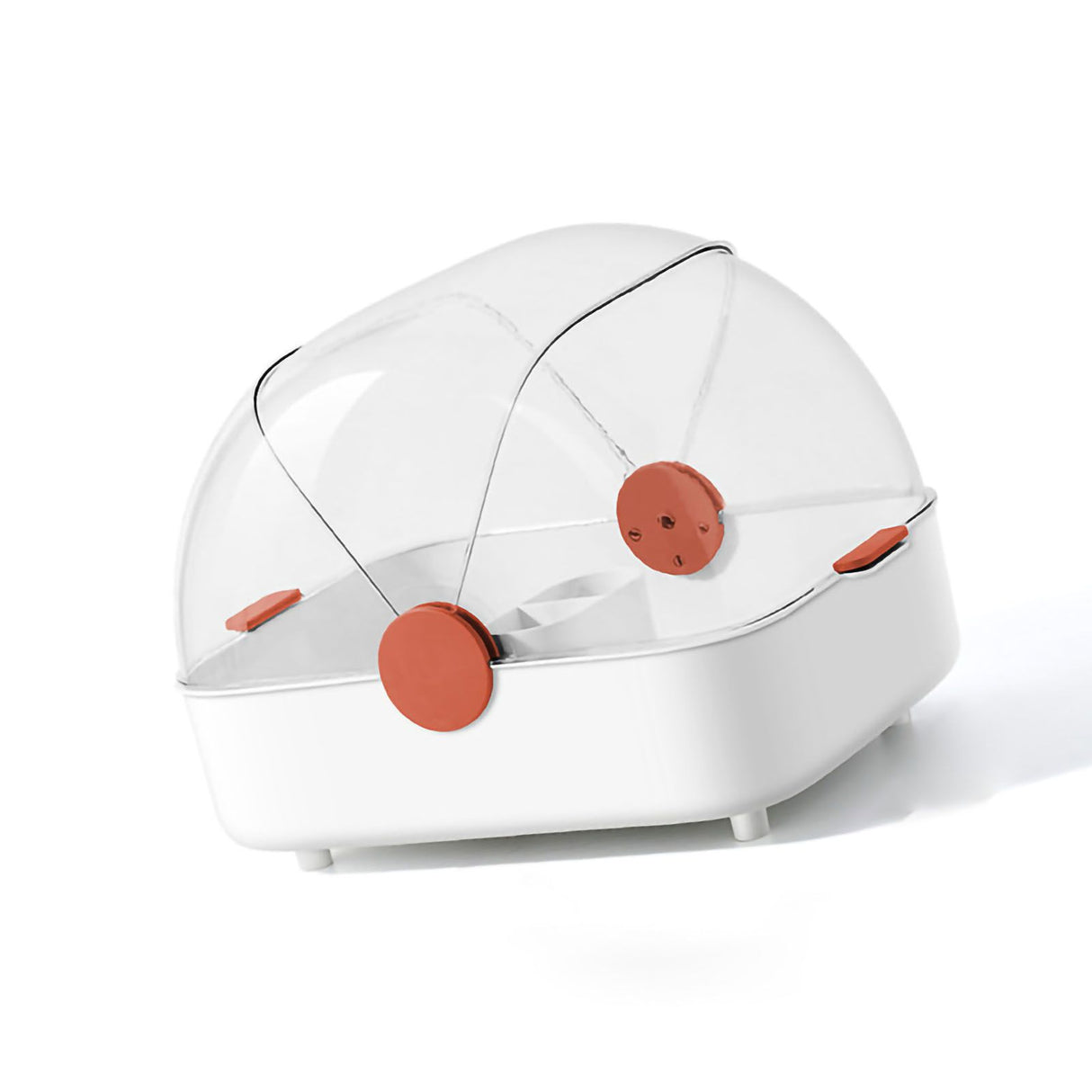 Tableware Storage Box Multifunctional Chopsticks Dishes Drying Box with Cover Kitchen Utensil White Orange