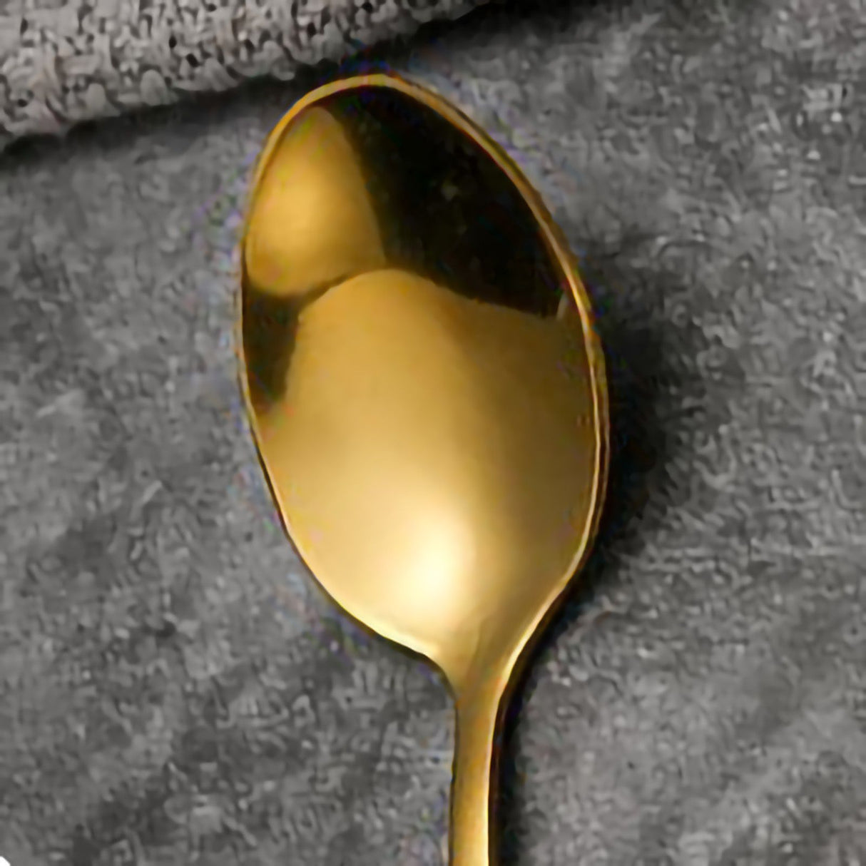 Flatware Set Portable Stainless Steel Steak Knife Fork Spoon Tableware Thickened Tableware Set Golden Small Spoon