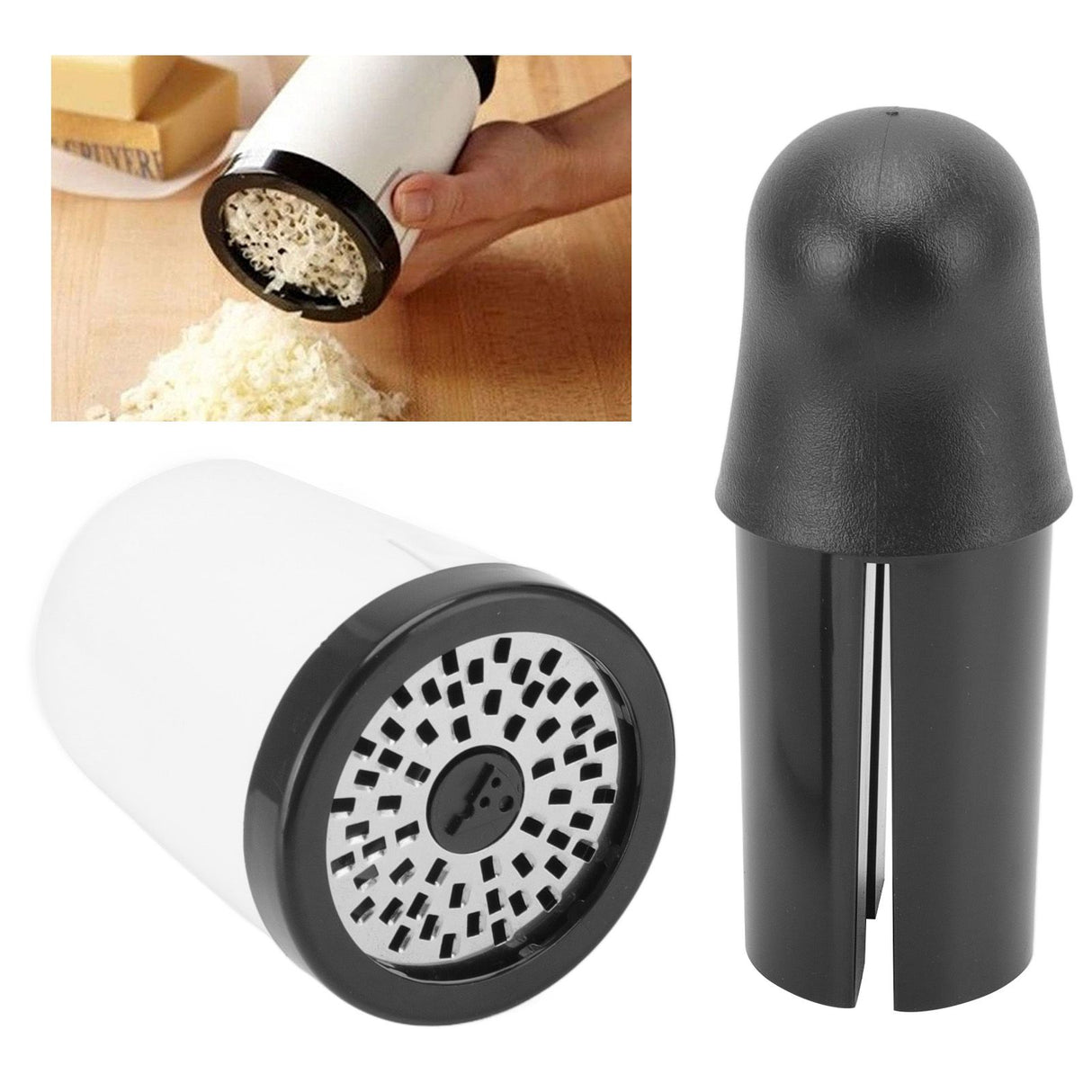 Handheld Cheese Grater Top Detachable Large Capacity Rotatable Cheese Shredder for Cheese Nut Chocolate Salad