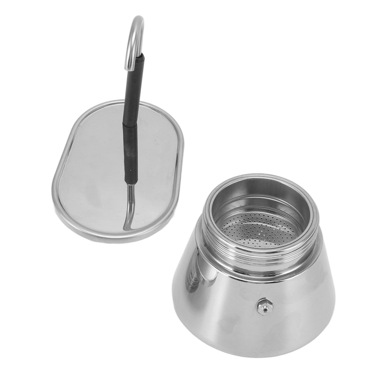 Moka Pot Stainless Steel Italian Type DIY Large Capacity Light Weight Portable Coffee Maker