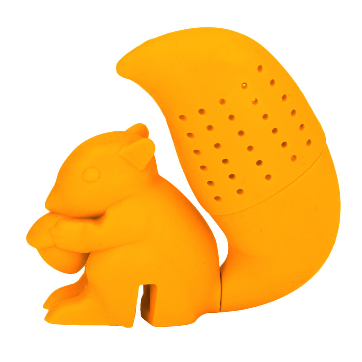 Food Grade Silicone Squirrel Shape Tea Strainer Cute Squirrel Shaped Tea Infuser Filter Orange