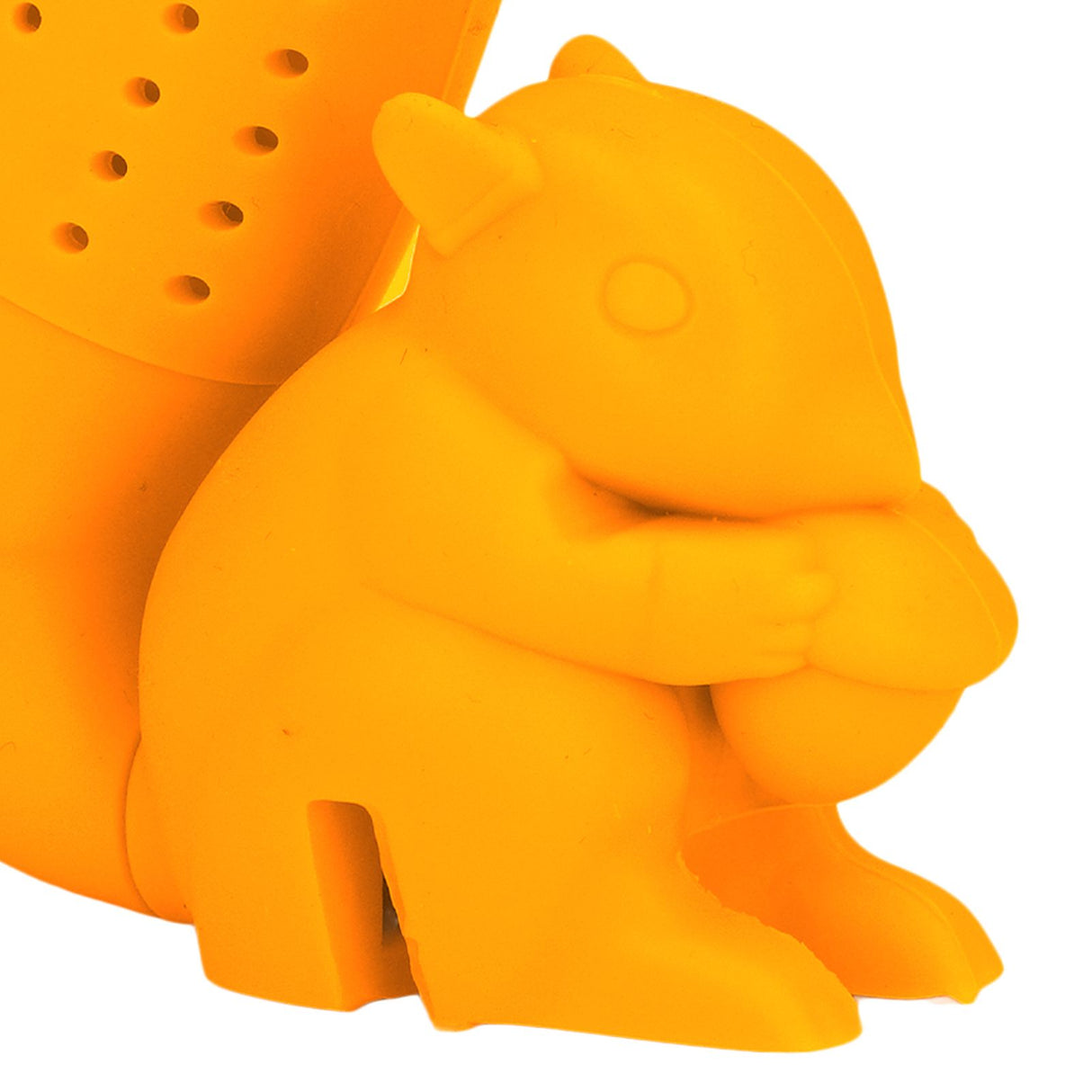 Food Grade Silicone Squirrel Shape Tea Strainer Cute Squirrel Shaped Tea Infuser Filter Orange