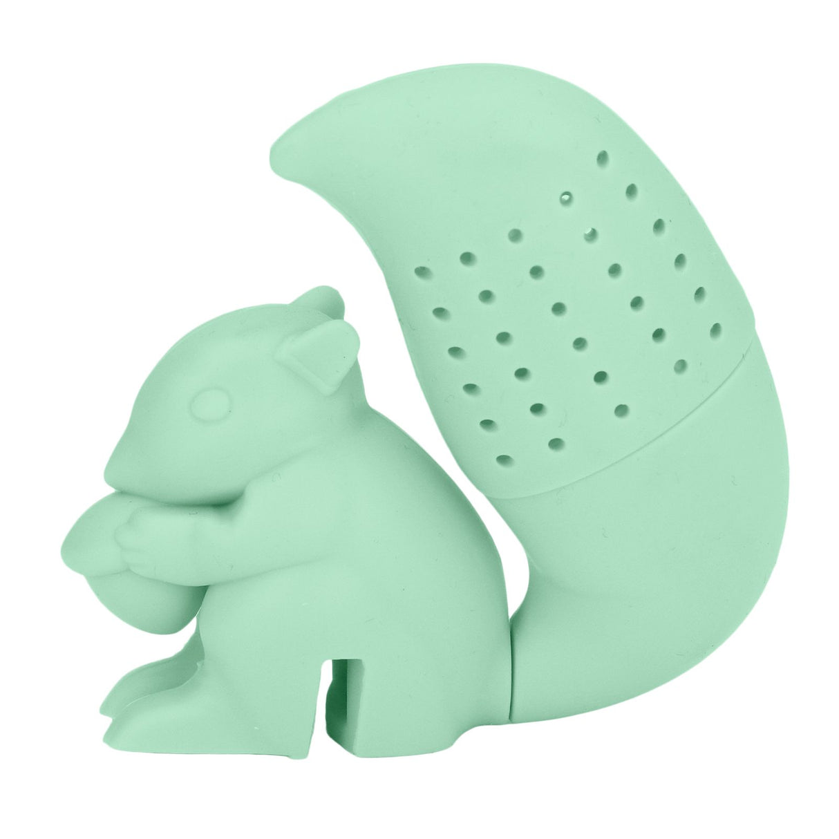 Food Grade Silicone Squirrel Shape Tea Strainer Cute Squirrel Shaped Tea Infuser Filter Green