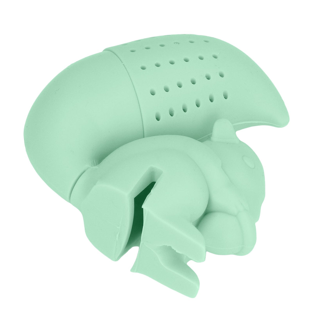 Food Grade Silicone Squirrel Shape Tea Strainer Cute Squirrel Shaped Tea Infuser Filter Green
