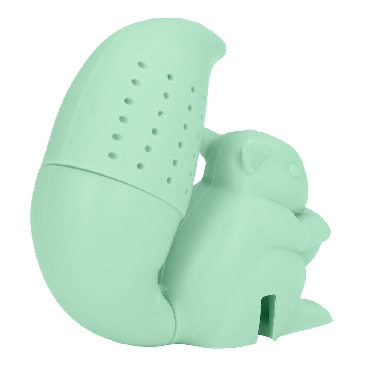 Food Grade Silicone Squirrel Shape Tea Strainer Cute Squirrel Shaped Tea Infuser Filter Green