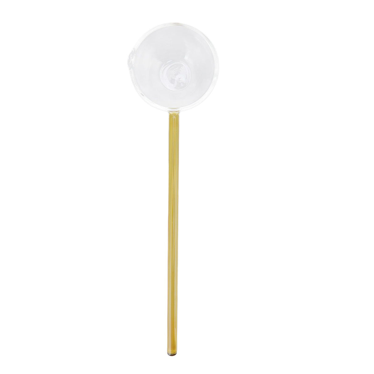 Glass Stirring Spoon High Temperature Resistance Simple 100ML Mixing Spoon Coffee Tea Spoon for Restaurants Home Yellow