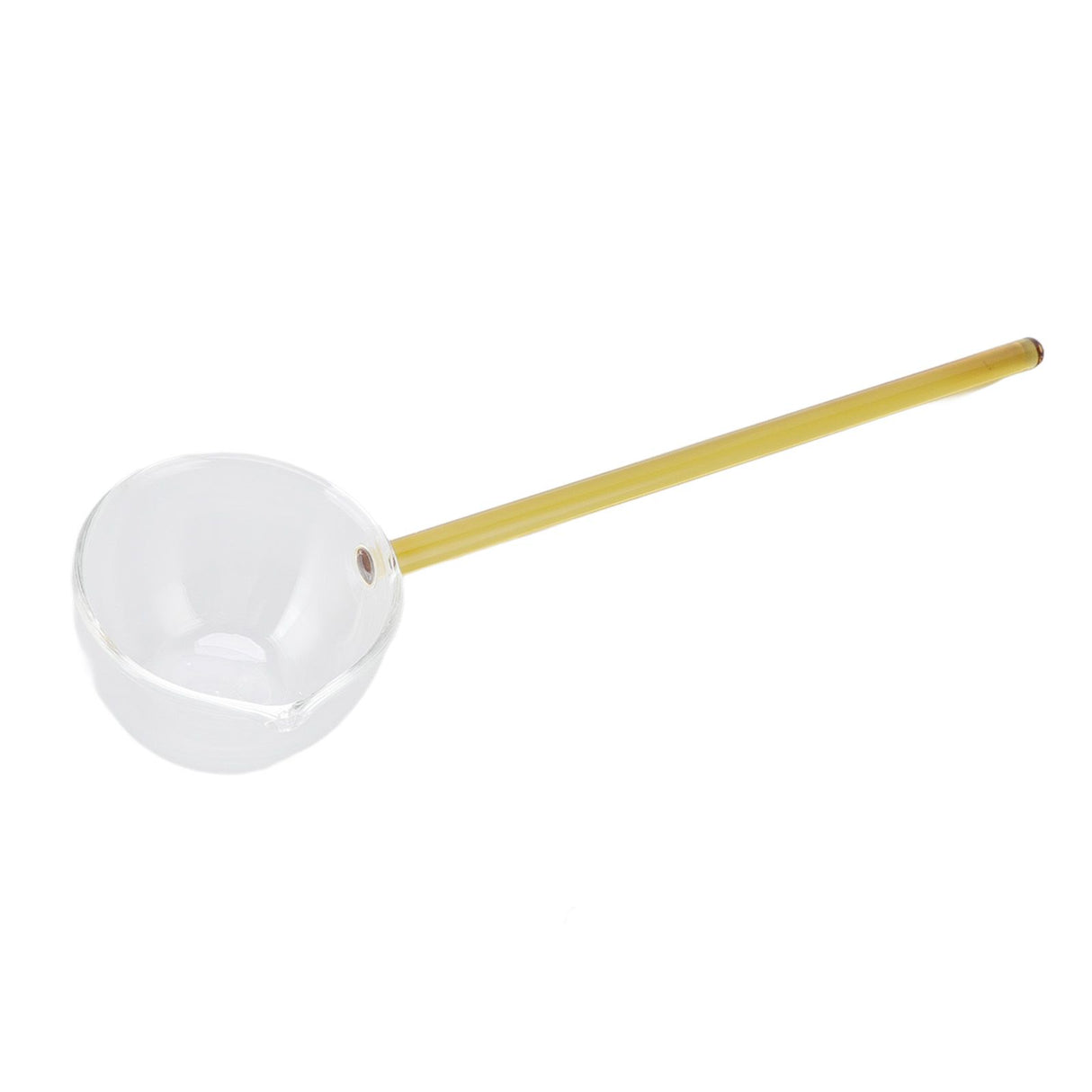 Glass Stirring Spoon High Temperature Resistance Simple 100ML Mixing Spoon Coffee Tea Spoon for Restaurants Home Yellow