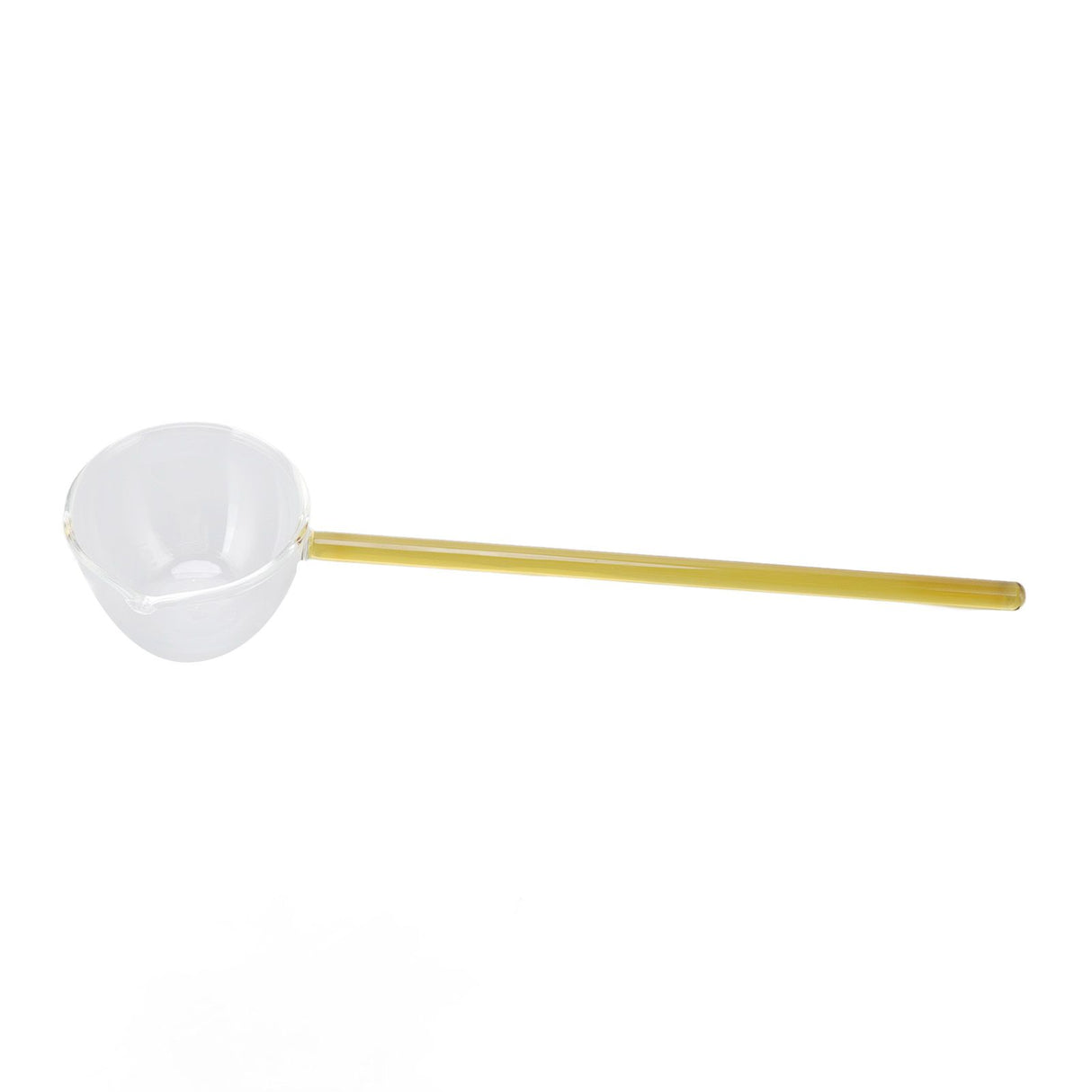 Glass Stirring Spoon High Temperature Resistance Simple 100ML Mixing Spoon Coffee Tea Spoon for Restaurants Home Yellow